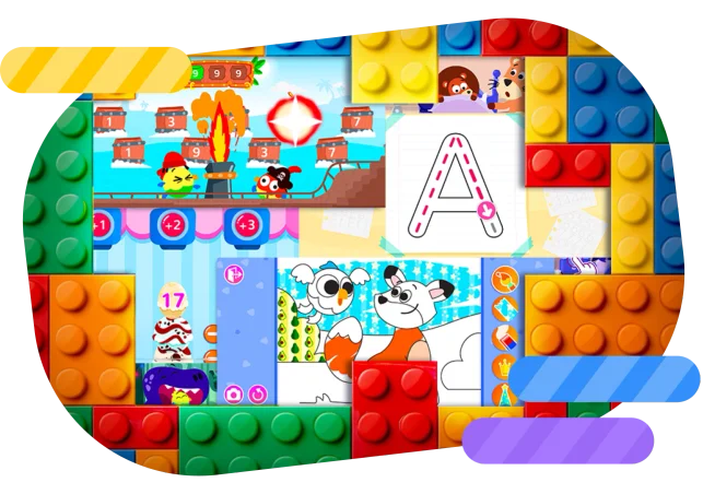 Screenshot of the Smart Tales app for early childhood education, featuring interactive gameplay.